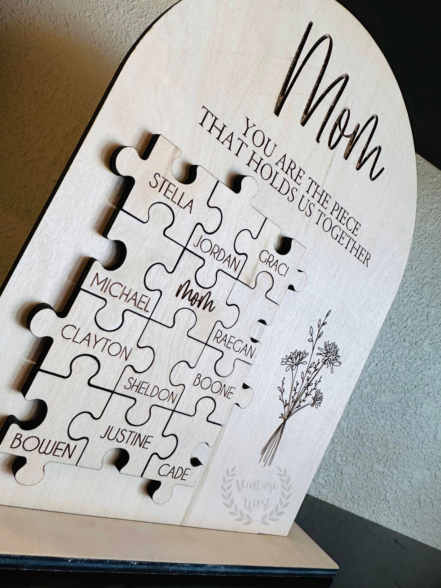 Custom Mother's Day puzzle Sign