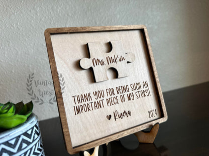 Personalized Puzzle Piece Sign