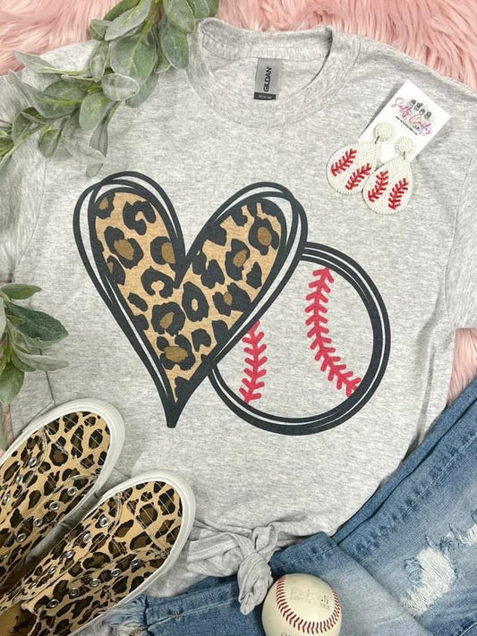 Leopard Baseball Heart