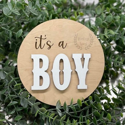 Reversible Gender Neutral Announcement Sign