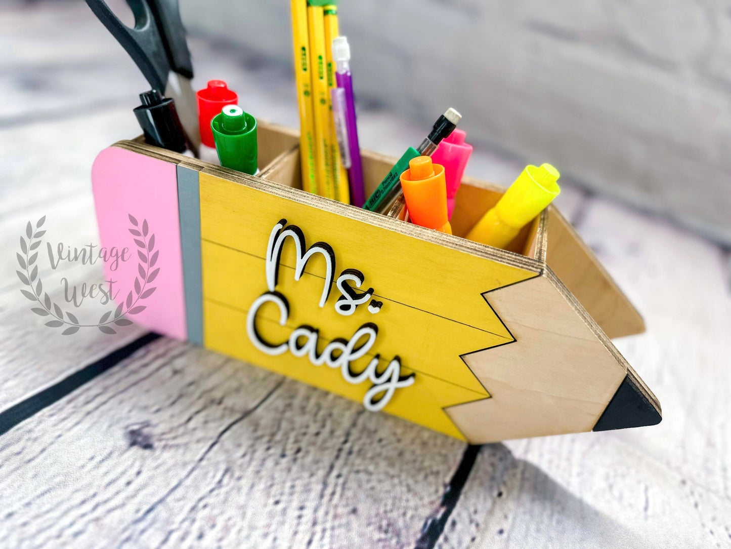 Personalized Pencil Desk Organizer