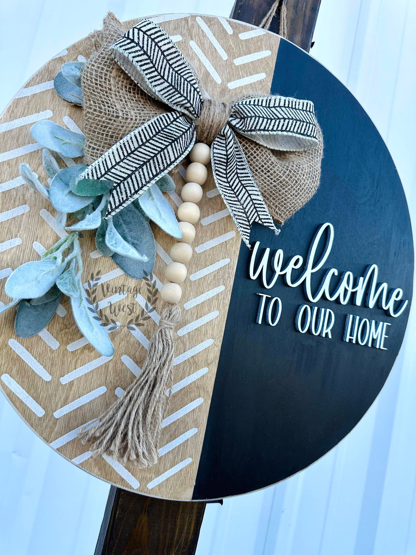 Welcome to our Home Boho Door Hanger