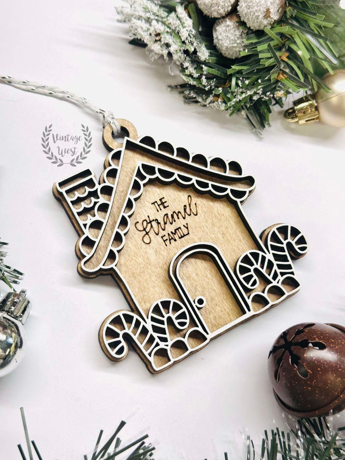 Gingerbread House Family Ornament