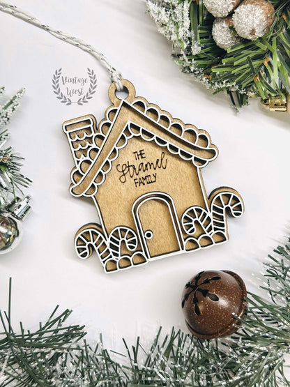 Gingerbread House Family Ornament