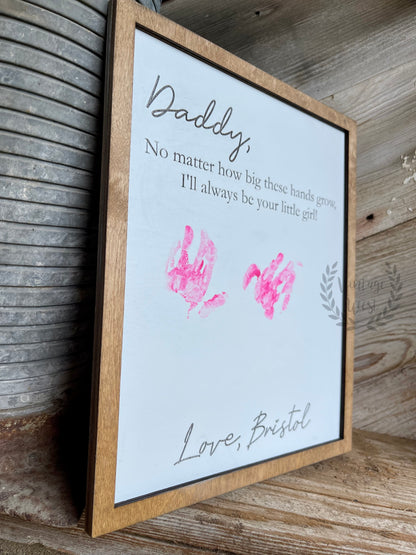 Father's Day Handprints Sign