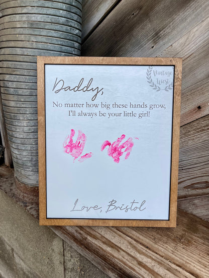 Father's Day Handprints Sign