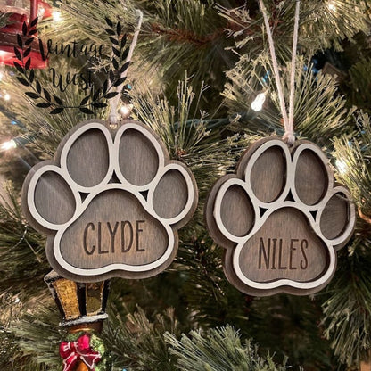 Custom Paw Print Ornament/Stocking Tag