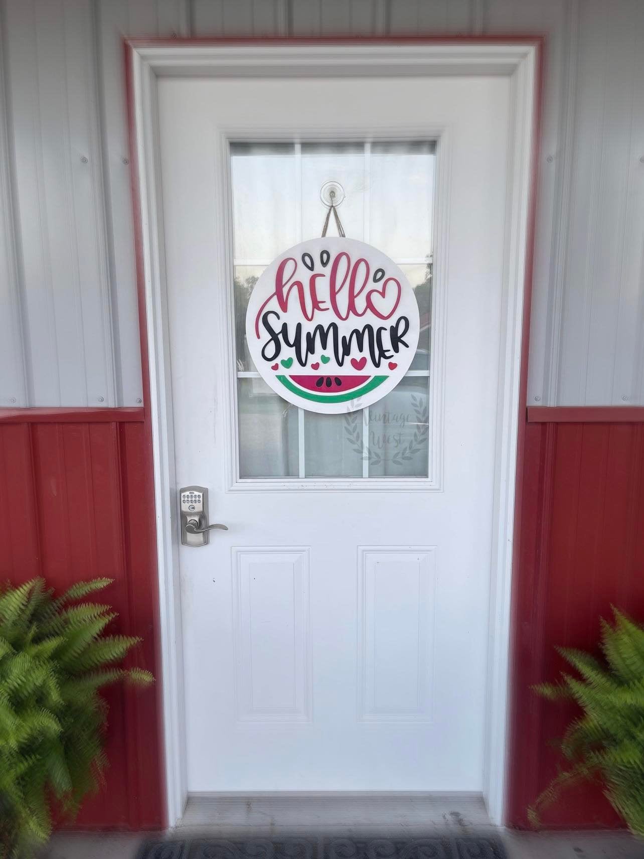 "Watermelon Hello Summer" Door Hanger