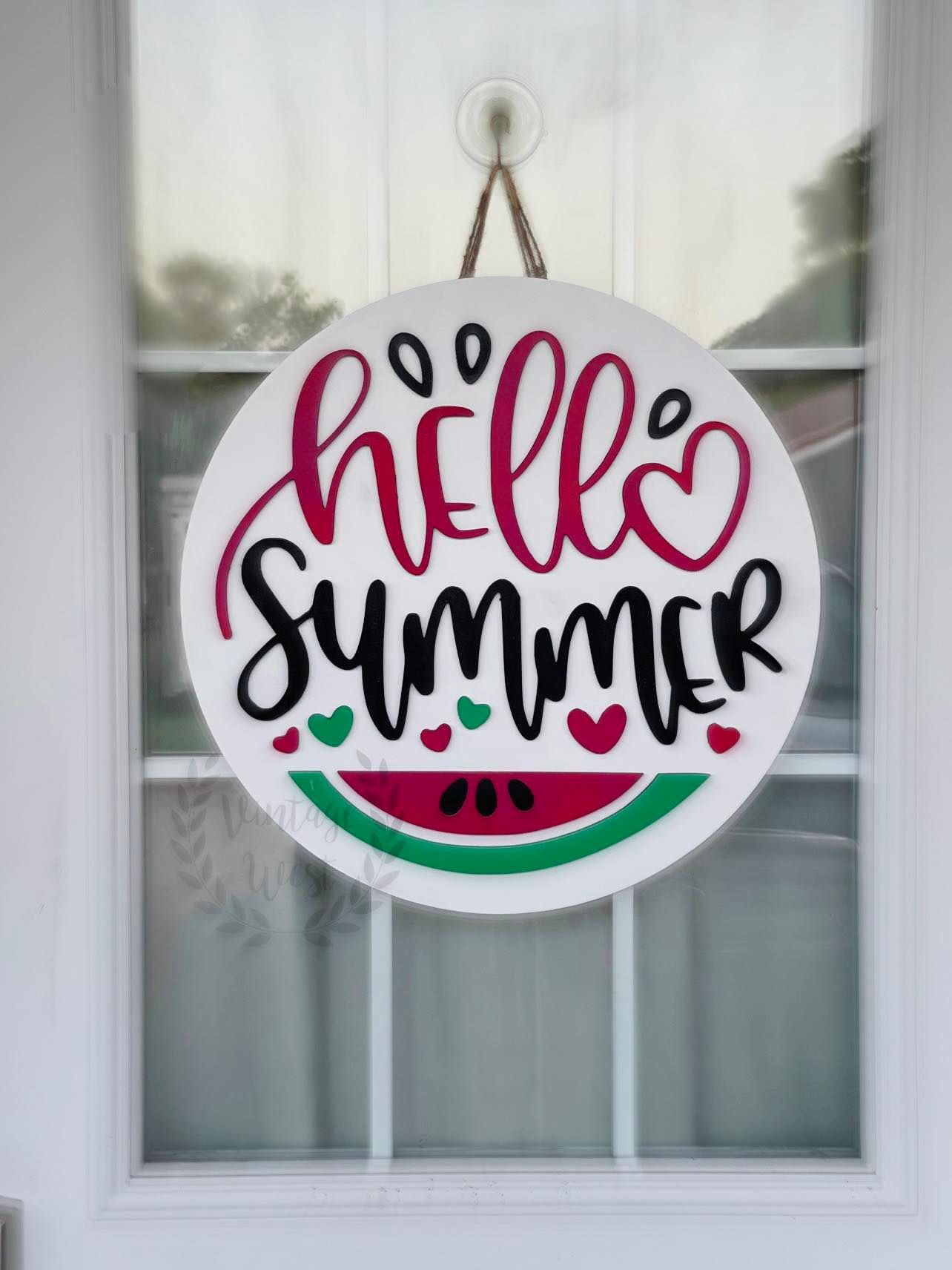 "Watermelon Hello Summer" Door Hanger