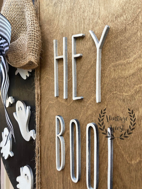 "Hey Boo" Door Hanger