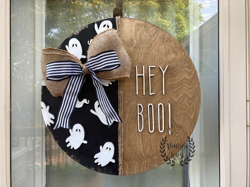 "Hey Boo" Door Hanger