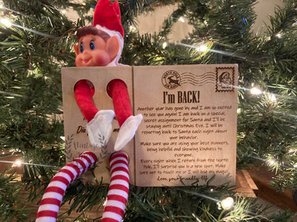“I’m BACK!” Postcard for Christmas Elf