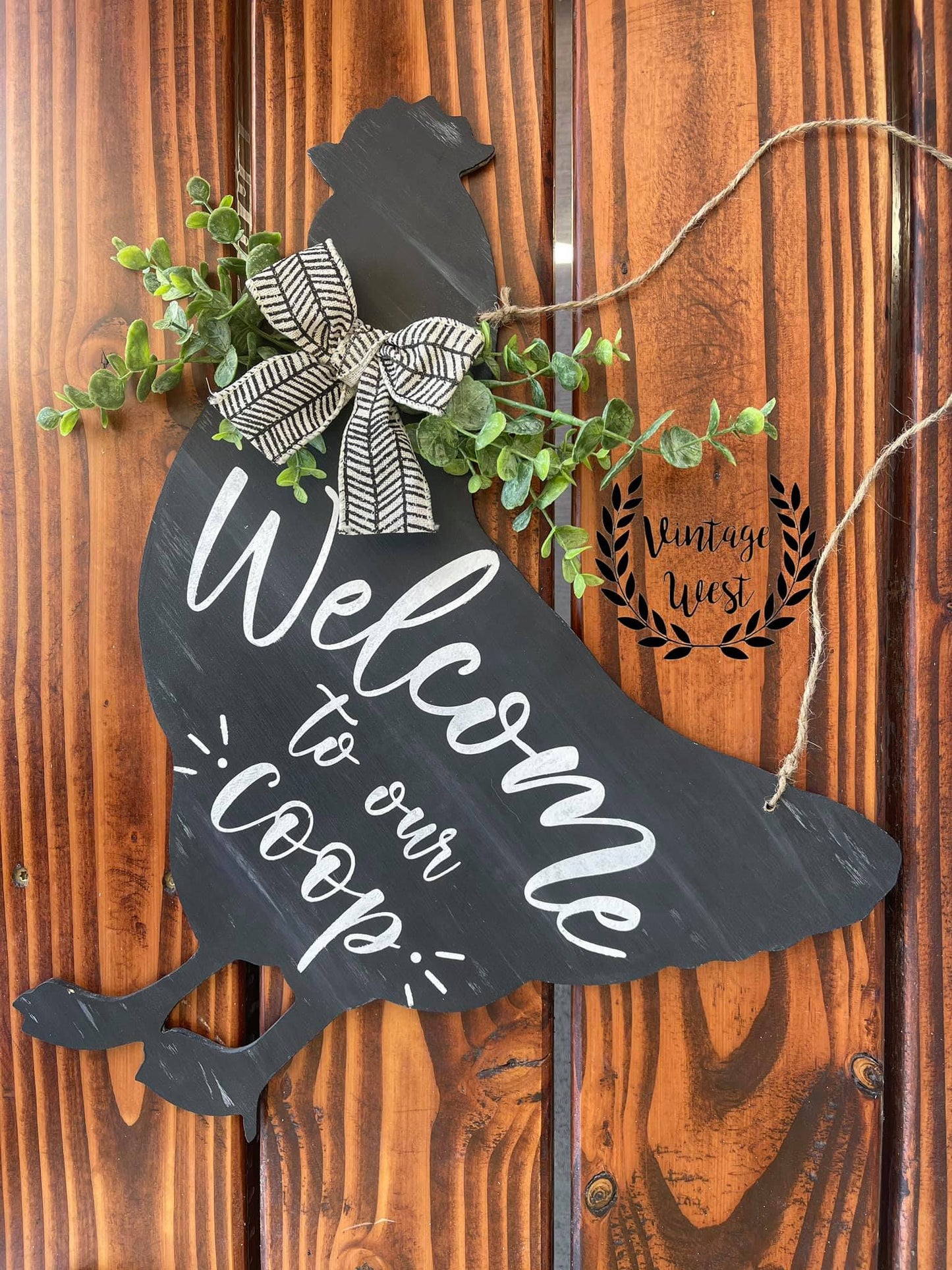 "Welcome to our coop" Chicken Door Hanger