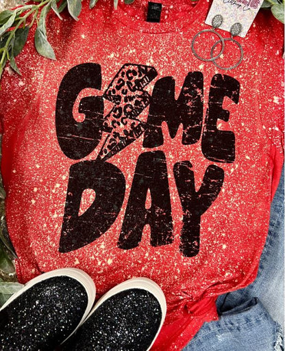 Game Day - Lightning Bolt Splatter Bleached Tee