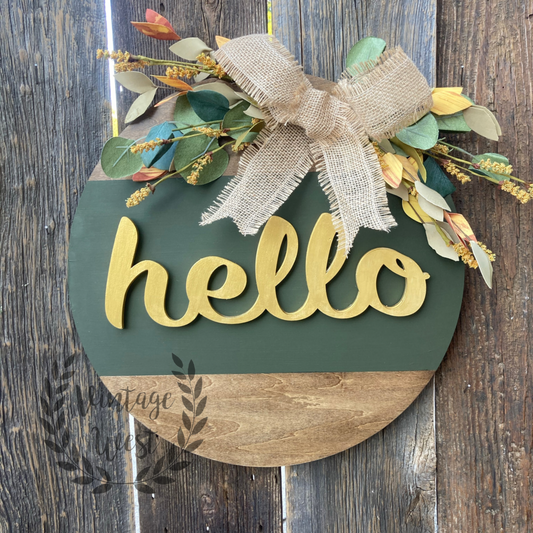 "Fall Inspired Hello" Door Hanger